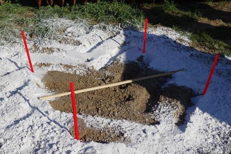 Afdruk met lage bandenspanning.